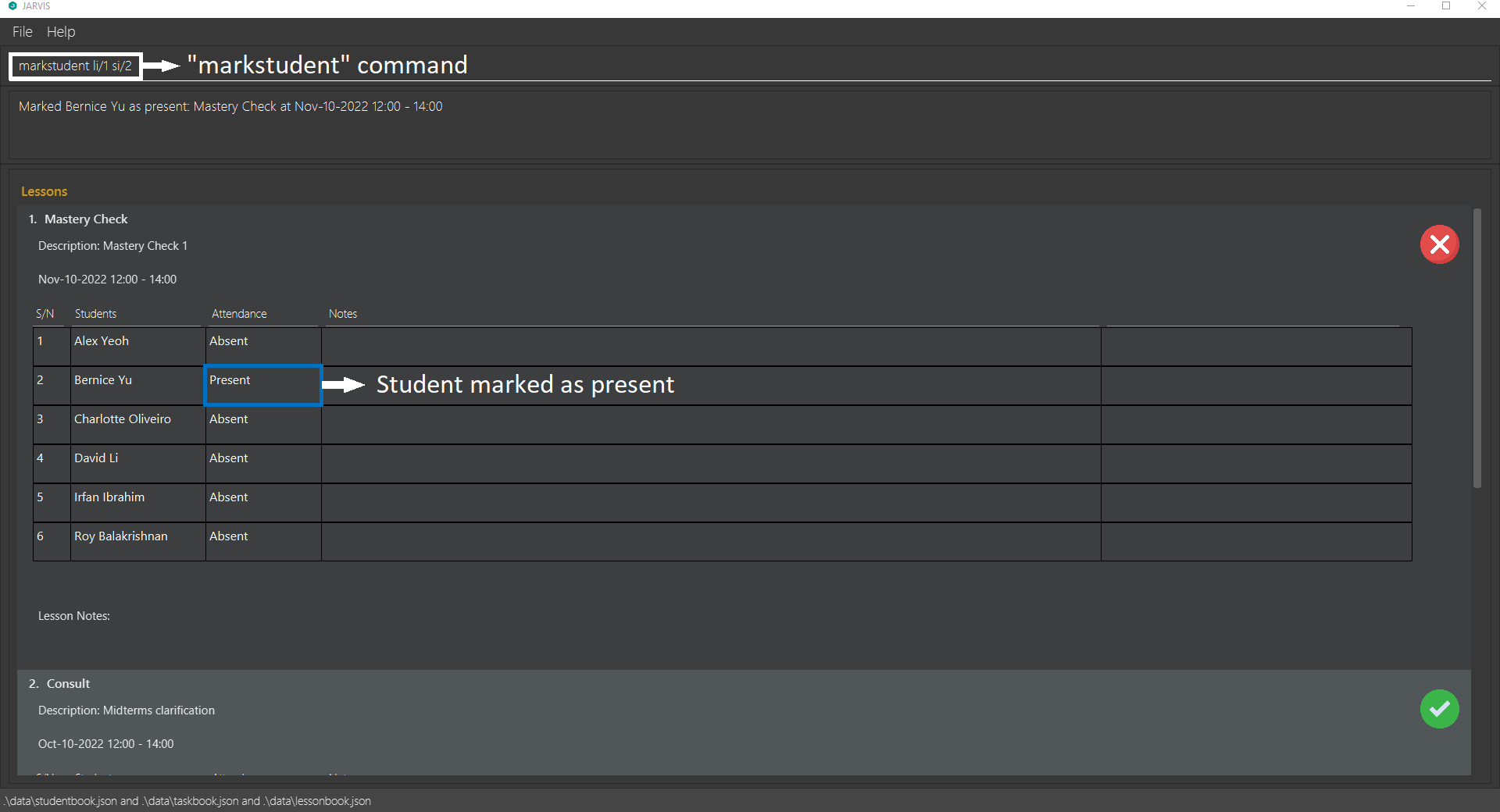 markstudentCommand